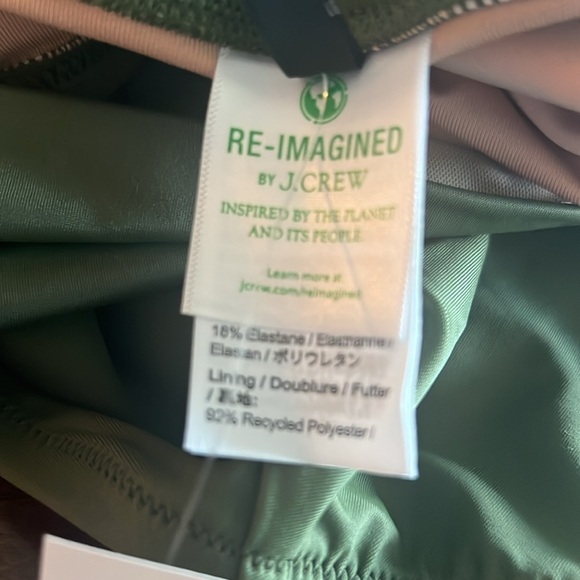 J. Crew V-Neck Plunge One-Piece Swimsuit in Safari Green Plus Size 24 Plus NEW - Picture 8 of 13